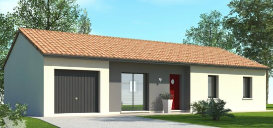 Plan de maison Surface terrain 95 m2 - 5 pièces - 3  chambres -  sans garage 