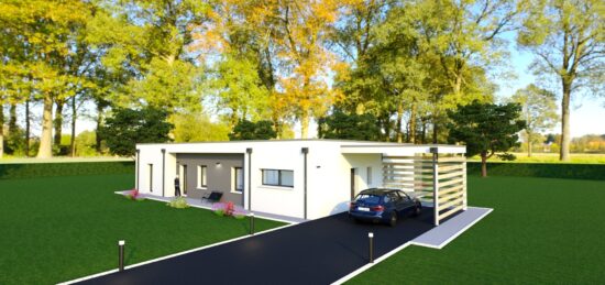 Plan de maison Surface terrain 130 m2 - 7 pièces - 3  chambres -  sans garage 