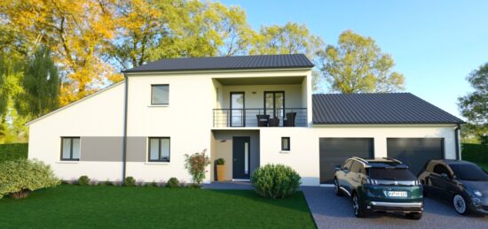 Plan de maison Surface terrain 180 m2 - 9 pièces - 5  chambres -  sans garage 