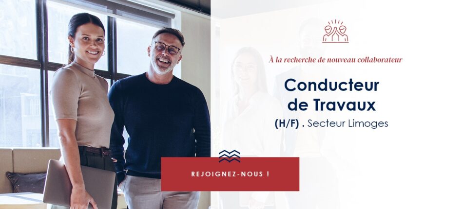 Maisons Millot recrute un(e) Conducteur(trice) de Travaux – Maisons Individuelles (H/F) à Limoges (87)